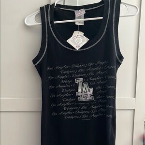 Genuine Merchandise Dodgers Black Muscle Tee